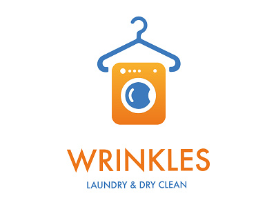 Dry Cleaning Logo Design dry cleaning logo design laundry logo orange blue logo