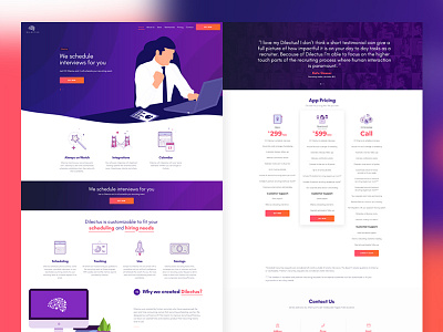 Dilectus Landing page design