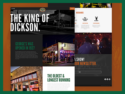 The King Of Dickson | Georges About Page agency arkansas club consulting event fayetteville page ui website