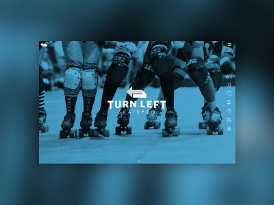 Turn Left Skate Pro Homepage roller derby roller skate skating ui web site