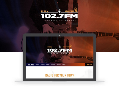 102.7FM Website Homepage community fm homepage microphone radio web design website