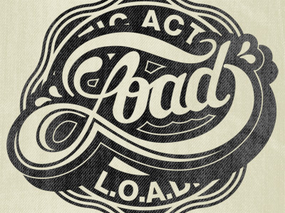 Load Lettering bogie denim lettering texture typography vintage