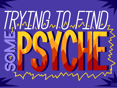 Psyche design illustration lettering