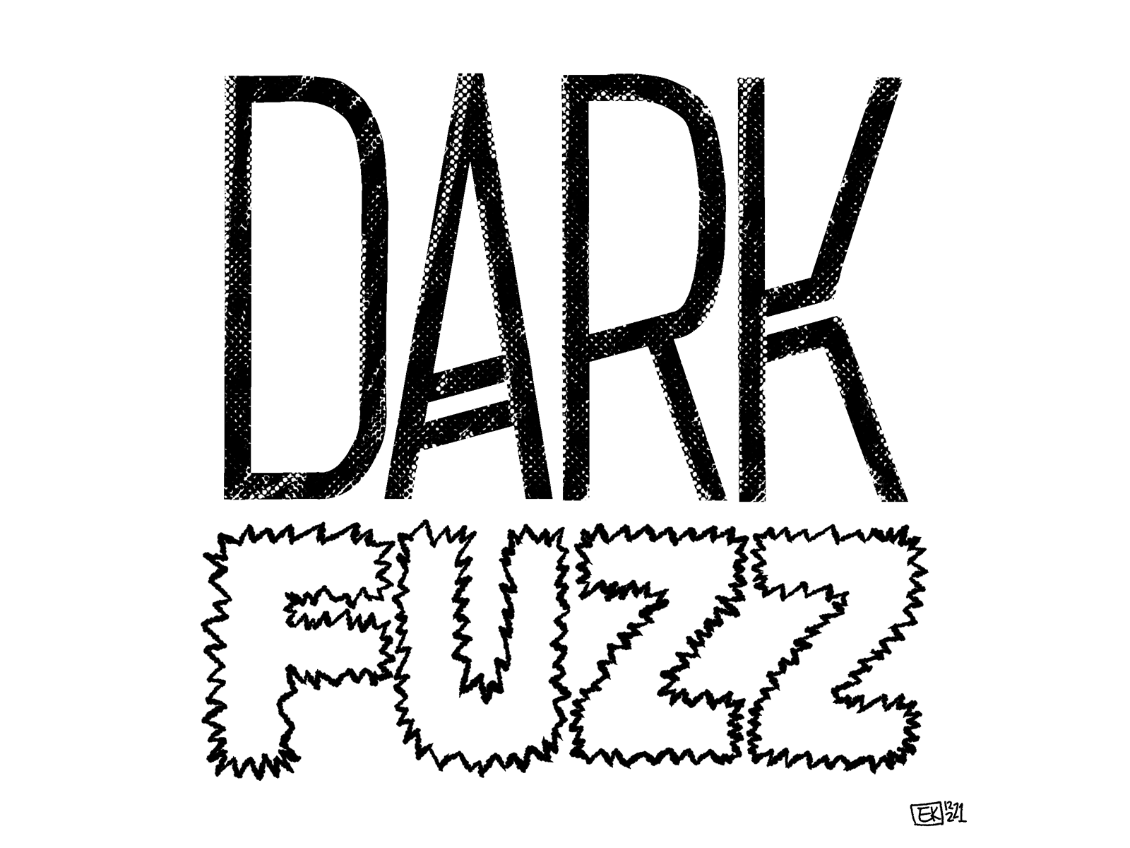 Dark Fuzz animation design lettering procreate