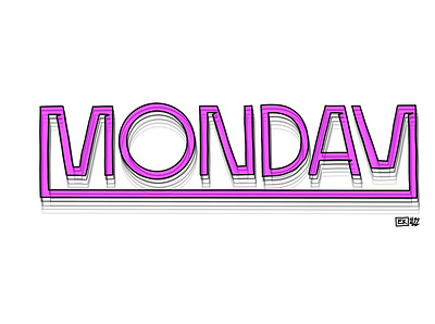 Monday Vibes custom type design graphic design lettering typography