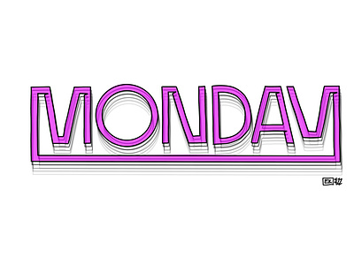Monday Vibes custom type design graphic design lettering typography