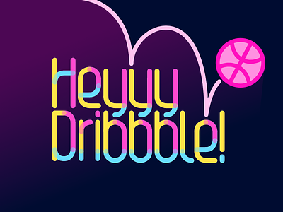 Dribbble Debut custom type debut lettering type typography