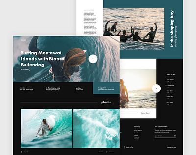 Surfer Website beach branding clean css3 design graphic identity landing landing page surfer surfers surfing ui ui ux design ui design uidesign ux uxdesign waves webdesign