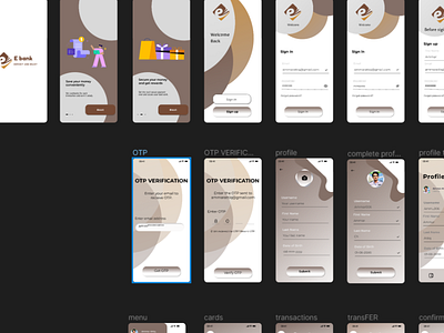 E-bank App custom design app design banking app design custom ui design
