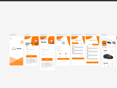Custom Car rental App design