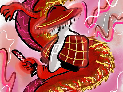 Samurai animation graphic design vector