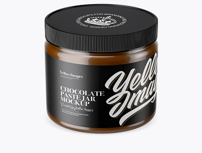 Download Psd Chocolate Spread Jar Mockup (High-Angle Shot) design graphic design