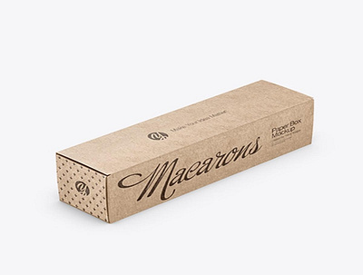 Download Kraft Paper Box Mockup - Half Side View design graphic design