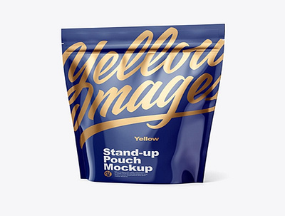 Download Psd Glossy Stand-Up Pouch Mockup - Half Side View design graphic design vector