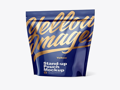 Download Psd Glossy Stand-Up Pouch Mockup - Half Side View