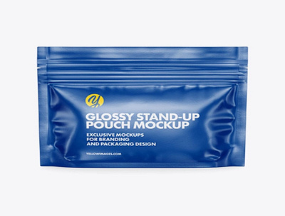 Glossy Stand-Up Pouch Mockup HQ design graphic design