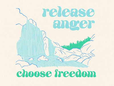 Release Anger, Choose Freedom design graphic design illustration typography