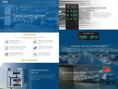 Parking Guidance System Product - Website UI Design branding design graphic design illustration logo