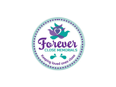 Forever Close Memorials Circular Logo Design - Seal Type Logo