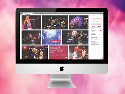 Catch - Live Music Web App music photography social media website
