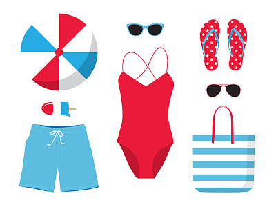 Pool Party fun illustration party pool summer swim vector