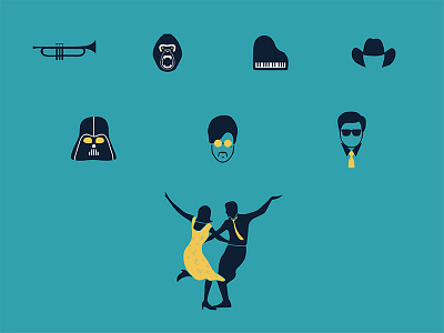 Music In Film Icons film icon icons infographic lalaland movies music piano prince starwars