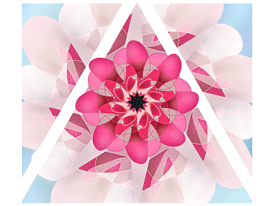 Kaleidoscope Cherry Blossom abstract drawing flower ipad kaleidoscope painting petals pink