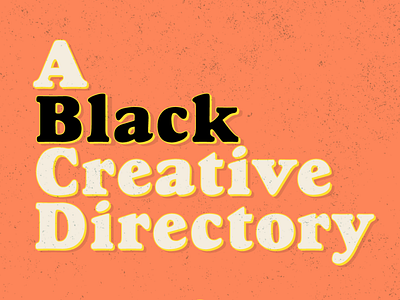 ABCD - A Black Creative Directory branding design inspiration logo orange texture type type treatment vectore