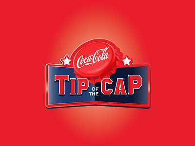 Logo Exploration - MLB Baseball's Tip of the Cap baseball branding coca cola design exploration illustration inspiration logo sports typography vector