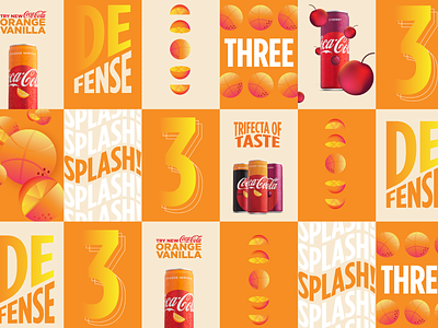 New Coke Orange Vanilla / NCAA basketball branding coca cola coca cola color color palette design elev8ed final four graphics inspiration lenzly ncaa poster type typography vector