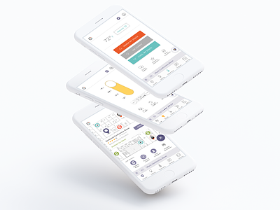Comfy User Interface iot lighting map mobile app temperature timer toggle ui visual design