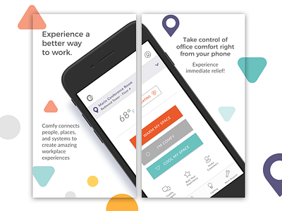 Comfy App Store Screens app iot ui visual design
