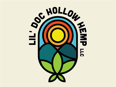 Lil' Doc Hollow Hemp Logo farm hemp illustrator logo thicklines