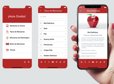Washington Apples Mobile Application app graphic design mobile ui