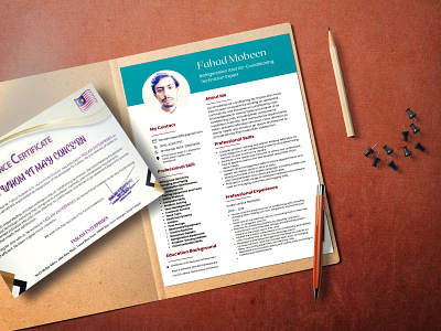 Resume And Certificate Design certificate design de design graphic design illustration mockup resume design