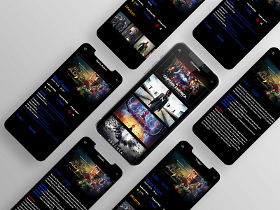 Movie Mobile App: iOS Android UI adobe xd app appdesign application branding dashboard design graphic design ios mobile mobile app design mobile app ui product design ui uiux ux