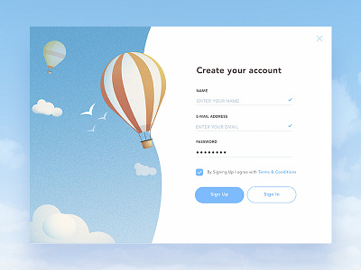Daily UI #001 Sign Up 001 account daily dailyui illustration login sign up ui