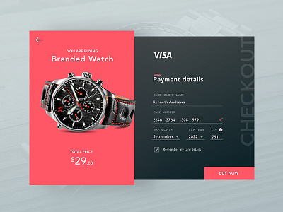 Daily UI #002 Credit card checkout