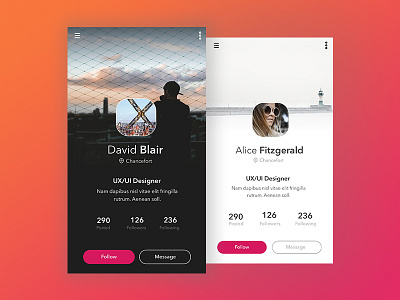 Daily UI #006 User Profile 006 daily dailyui design mobile social ui user profile ux