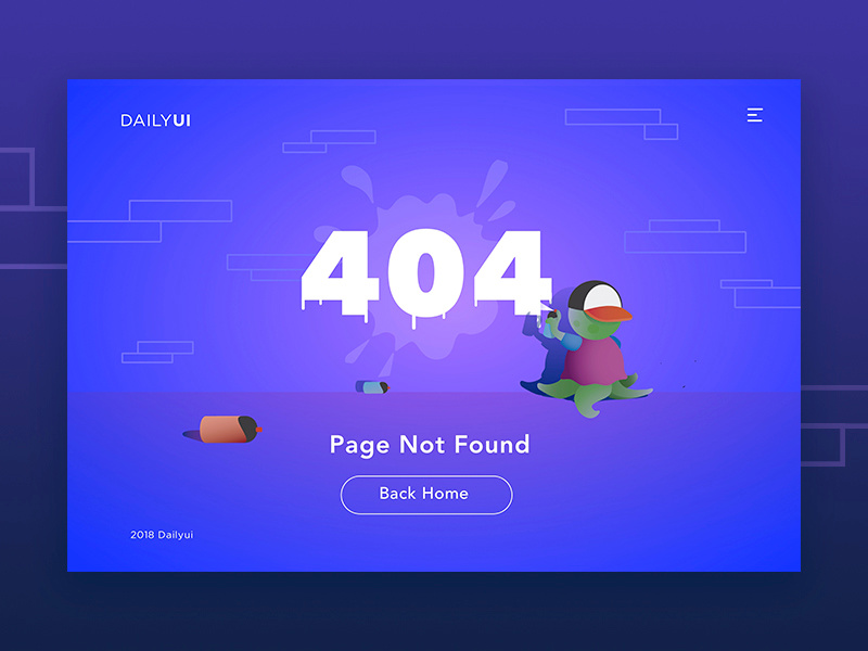 Daily UI #008 404 Page web challenge 404 page 008 404 illustration ui dailyui daily