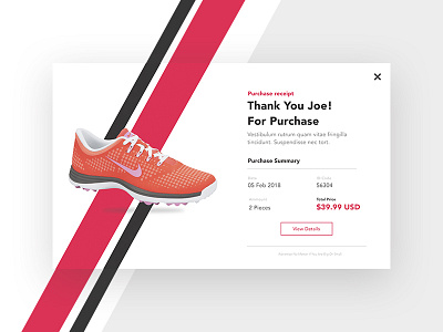 Daily UI #017 Email Receipt 017 card daily dailyui design email email receipt payment product receipt ui web