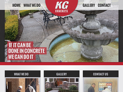 KG Concrete website design website