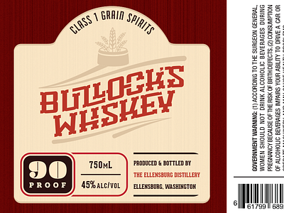 Bullock's Whiskey label packaging spirits whiskey