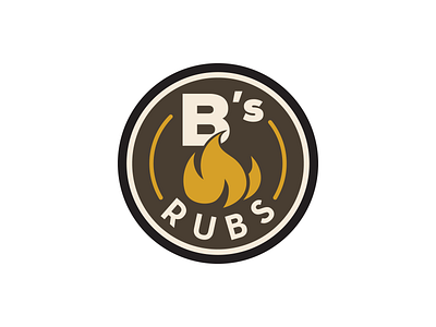 B's Rubs – Final Version fire flame logo meat rubs