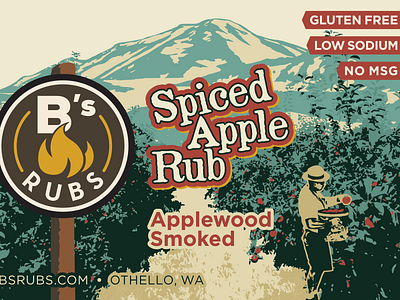 Spiced Apple Rub Label