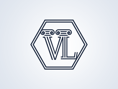 Unused Law Office Logo mark columns initials ionic law logo