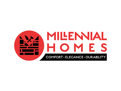 Millennial Homes Logo home builder homes logo stone