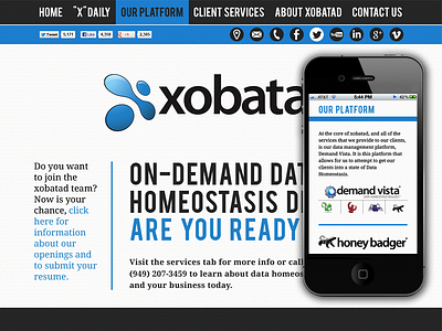 Xobatad Web design interactive mobile responsive ui web