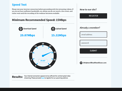 Speed Test Concept design speed test ui web widget