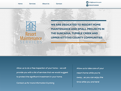 Resort Maintenance Services design homebuilder minimal website